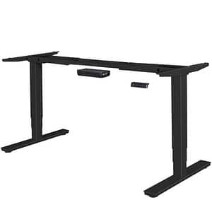 AMSTYLE höhenverstellbarer Schreibtisch schwarz ohne Tischplatte T-Fuß-Gestell schwarz 105