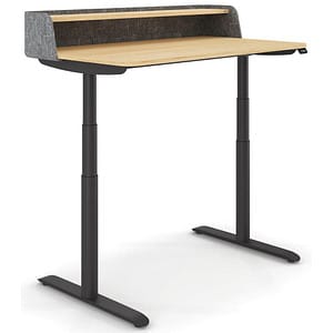 sedus desk home höhenverstellbarer Schreibtisch eiche rechteckig T-Fuß-Gestell schwarz 120