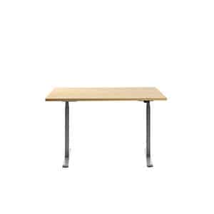 Topstar E-Table höhenverstellbarer Schreibtisch ahorn rechteckig T-Fuß-Gestell grau 120