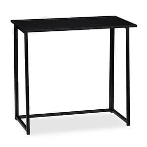 relaxdays Schreibtisch schwarz rechteckig 4-Fuß-Gestell schwarz 80