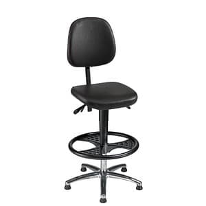 mey chair Arbeitsdrehstuhl WF-H-KL-FR3-ALU schwarz Kunstleder