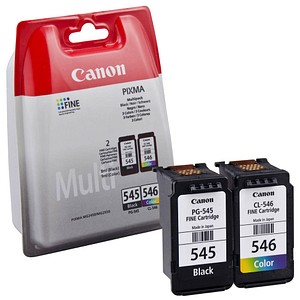 2 Canon PG-545 BK + CL-546 schwarz