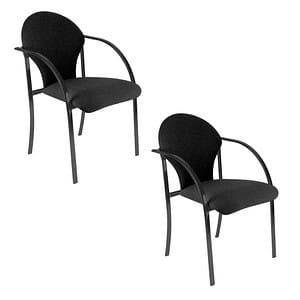 2 Nowy Styl Besucherstühle VISA BLACK schwarz Kunststoff