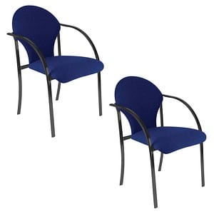 2 Nowy Styl Besucherstühle VISA BLACK blau Kunststoff