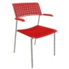 Quadrifoglio Besucherstuhl Cell OCELLV03 RS FSC33 rot Kunststoff