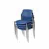4 Nowy Styl Besucherstühle Styl blau Leder
