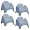 4 PAPERFLOW Sessel DUMBO blau blau Kunststoff