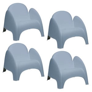 4 PAPERFLOW Sessel DUMBO blau blau Kunststoff