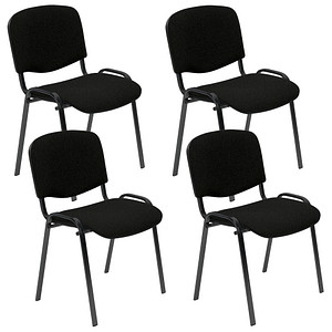 4 Nowy Styl Besucherstühle Iso ISO BLACK 1.3 EF002 anthrazit Stoff