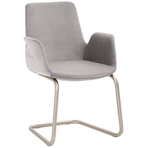 Mayer Besuchersessel myHELIOS graublau chrom Stoff