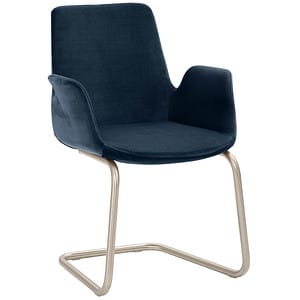 Mayer Besuchersessel myHELIOS dunkelblau chrom Stoff