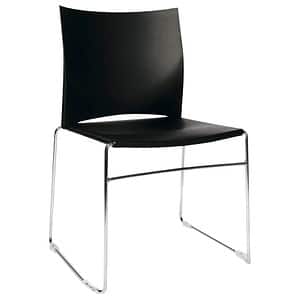 4 Topstar Besucherstühle W-Chair CH490-0 schwarz Kunststoff