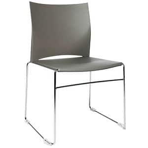 4 Topstar Besucherstühle W-Chair CH490-3 grau Kunststoff