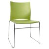 4 Topstar Besucherstühle W-Chair CH490-5 grün Kunststoff