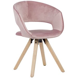 WOHNLING Besucherstuhl WL6.020 rosa Stoff