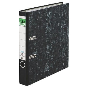 ELBA rado Wolkenmarmor Ordner schwarz marmoriert Karton 5