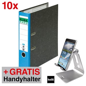 AKTION: 10 ELBA rado Wolkenmarmor Ordner blau marmoriert Karton 8