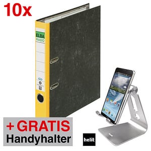 AKTION: 10 ELBA rado Wolkenmarmor Ordner gelb marmoriert Karton 5