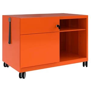 BISLEY Note™ Caddy Rollcontainer orange 2 Auszüge 80