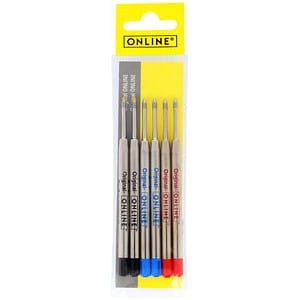 6 ONLINE® 70007 Kugelschreiberminen M farbsortiert