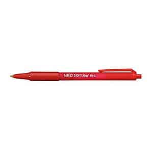 12 BIC Kugelschreiber SOFT Feel rot Schreibfarbe rot