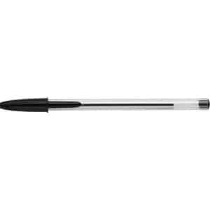 90 + 10 GRATIS: 90 BIC Kugelschreiber Cristal® Medium transparent Schreibfarbe schwarz + GRATIS 10 St.