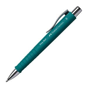 FABER-CASTELL Kugelschreiber POLY BALL Colous XB grün Schreibfarbe blau