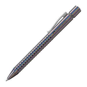 FABER-CASTELL Kugelschreiber Grip Edition Glam silber Schreibfarbe blau
