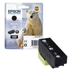 EPSON 26 / T2601 schwarz Tintenpatrone