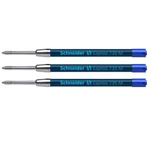 3 Schneider Express 735 Kugelschreiberminen M blau