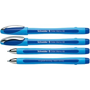 10 Schneider Kugelschreiber Slider Memo blau Schreibfarbe blau
