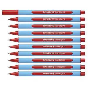 10 Schneider Kugelschreiber Slider Edge blau Schreibfarbe rot