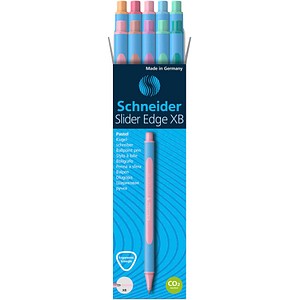 10 Schneider Kugelschreiber Slider Edge XB blau Schreibfarbe farbsortiert