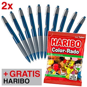 AKTION: 20 Schneider Kugelschreiber LOOX blau Schreibfarbe blau + GRATIS HARIBO COLOR-RADO 175