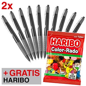 AKTION: 20 Schneider Kugelschreiber LOOX schwarz Schreibfarbe schwarz + GRATIS HARIBO COLOR-RADO 175