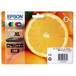 5 EPSON 33XL / T3357XL schwarz