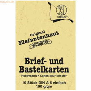 5 x Ludwig Bähr Elefantenhaut Briefkarten 190g/qm A6 VE=10 Stück chamo