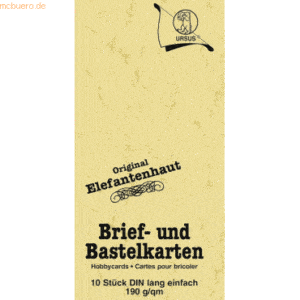 5 x Ludwig Bähr Elefantenhaut Briefkarten 190g/qm DINlang VE=10 Stück