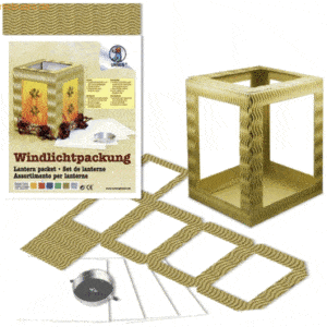 Ludwig Bähr Windlichtpackung 10x12cm gold