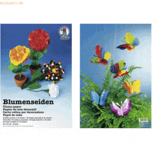 10 x Ludwig Bähr Blumenseiden 20g/qm 23x33cm VE=20 Blatt 10 Farben sor