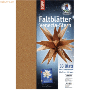 Ludwig Bähr Falblätter Venezia-Stern Crush paper 120g/qm 7x30cm kupfer