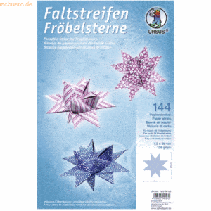 Ludwig Bähr Faltstreifen Fröbelsterne 120g/qm 2x60cm 144 Streifen 12 P