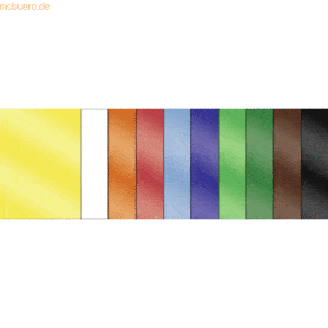 Ludwig Bähr Glanzpapier gummiert 80g/qm 35x50cm VE=20 Blatt 10 Farben