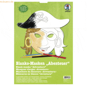 5 x Ludwig Bähr Masken blanko VE=6 Stück Abenteuer