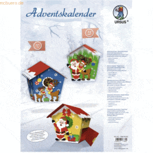 Ludwig Bähr Adventskalender-Set Geschenkboxen Weihnachtsmann 9x9x11cm