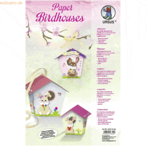 Ludwig Bähr Paper Birdhouses 'Häschen' Set für 2 große und 8 kleine Vo