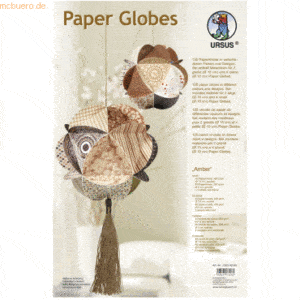 Ludwig Bähr Paper Globes VE=6 Stück Amber