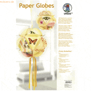 Ludwig Bähr Paper Globes VE=6 Stück Pretty Butterflies