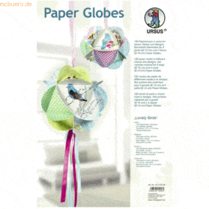 Ludwig Bähr Paper Globes VE=6 Stück Lovely Birds