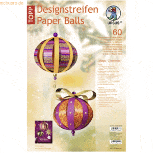 Ludwig Bähr Bastelset Designstreifen Paper Balls Magic Christmas